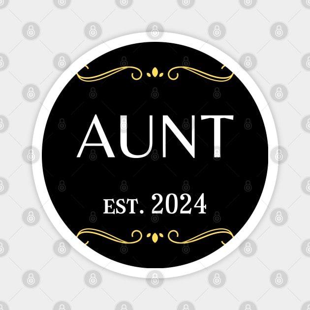 Aunt to be 2024 Magnet by vaporgraphic